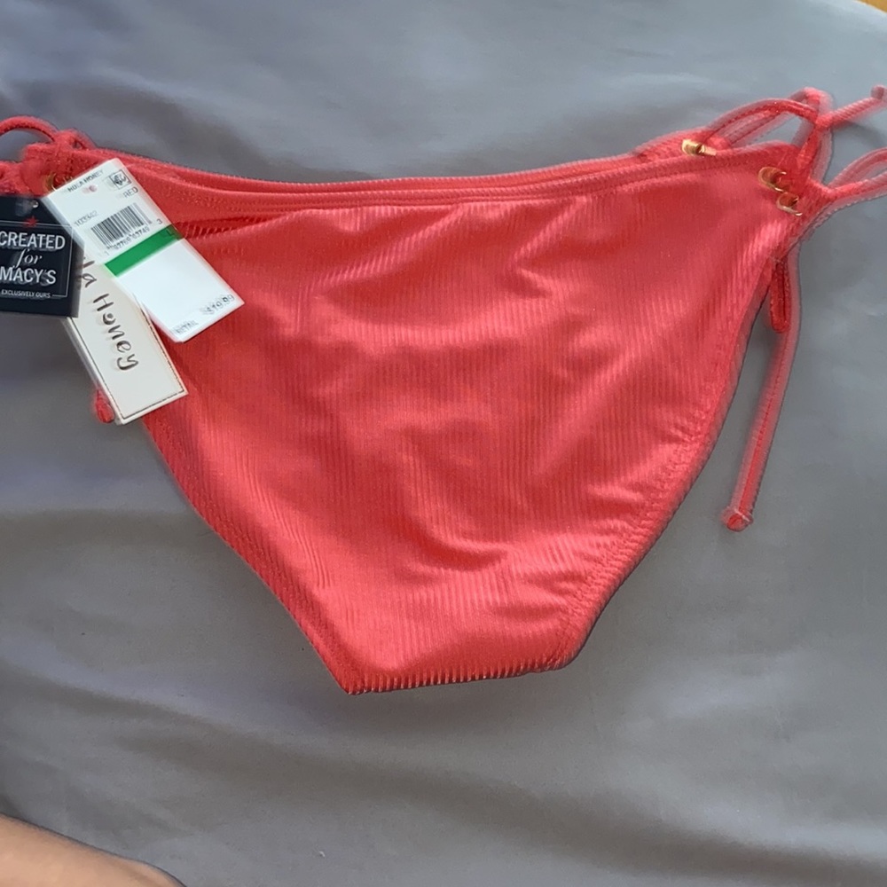 Tie-Side Ribbed Bikini Bottom - Picture 2 of 2